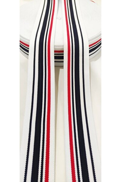 ALTAY AKSESUAR خلفية بيضاء، أحمر، أسود، أزرق داكن، شريط مطاطي أسود مخطط