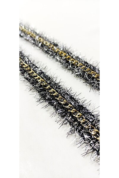 ALTAY AKSESUAR شريط فضي لامع مع سلسلة ذهبية صفراء