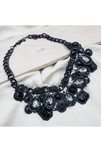 MOONGLOW ACCESSORIES Colier Black Crystals