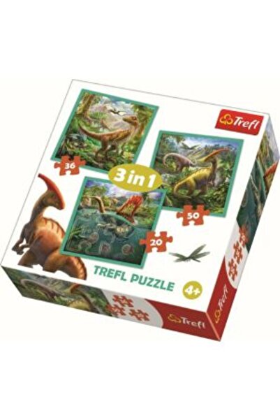 Trefl PUZZLE 3IN1 LUMEA EXTRAORDINARA A DINOZAURILOR