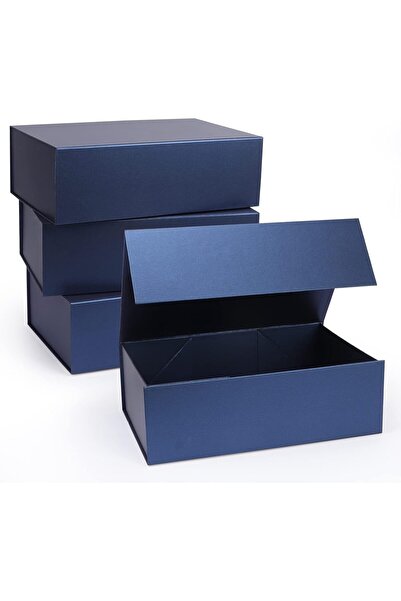 ŞENKUTU MATBAA AMBALAJ TASARIM LACİVERT HEDİYE KUTUSU 30X21X10CM ŞENKUTU MATB...