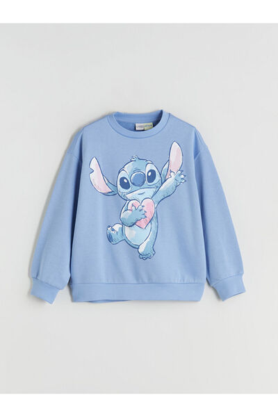 LC Waikiki Alegeri strălucitoare de la Shining Store | guler rotund Stitch cu imprimeu Hanorac pentru fete tricou