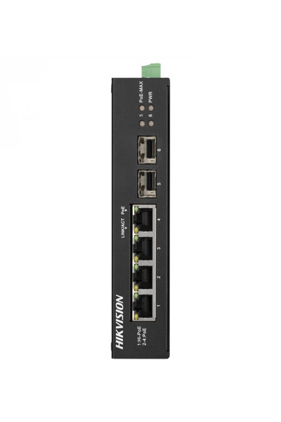 Hikvision Comutator DS-3T0506HP-E/HS PoE cu 4 porturi