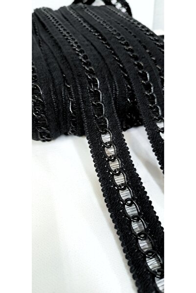 ALTAY AKSESUAR شريط مطرز بسلسلة سوداء محبوكة