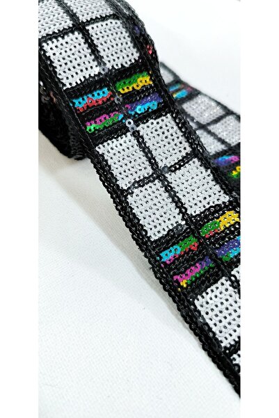 ALTAY AKSESUAR BLACK SILVER PUL PAYET STRIP
