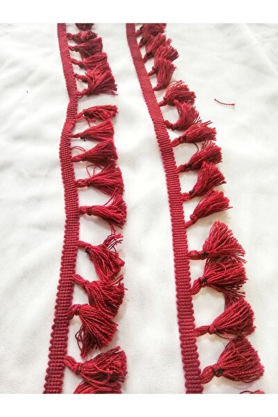 ALTAY AKSESUAR هامش شرابة بورجوندي داكن