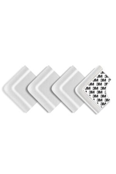 reer Set 4 corner protectors made of polyurethane foam, adhesive 3M tape, bite-resistant, white, 820