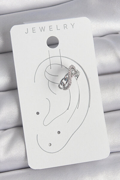 Lisinya Brass Silver Color Zircon Stone Chain Infinity Model Women's Cartilag...