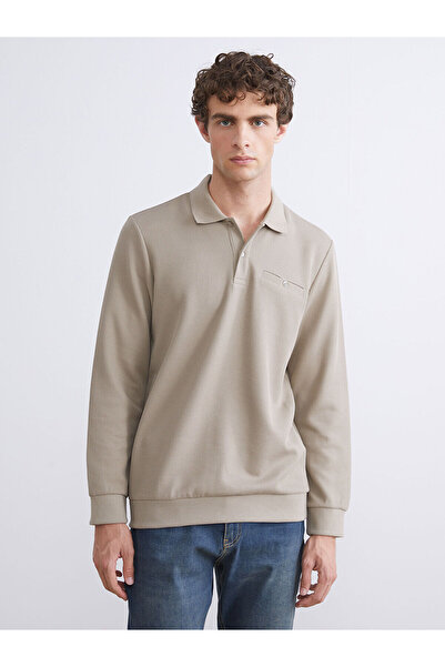 LC Waikiki Plus New Season Polo Neck Long Sleeve Men's Sweatshirt