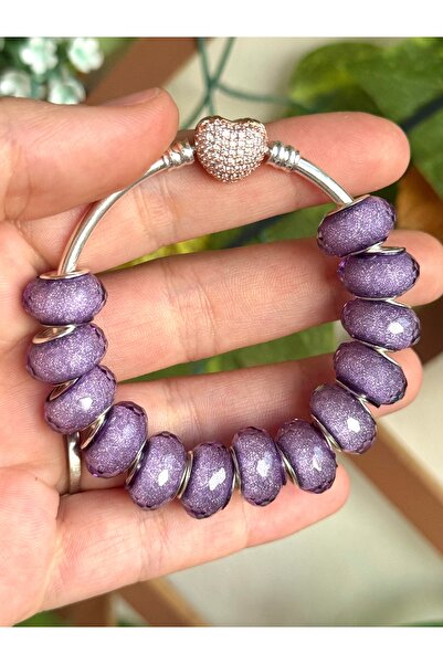 MUMMY CONCEPT PIRILTILI SİMLİ KRİSTAL KESİM MURANO CHARM (1 ADET )