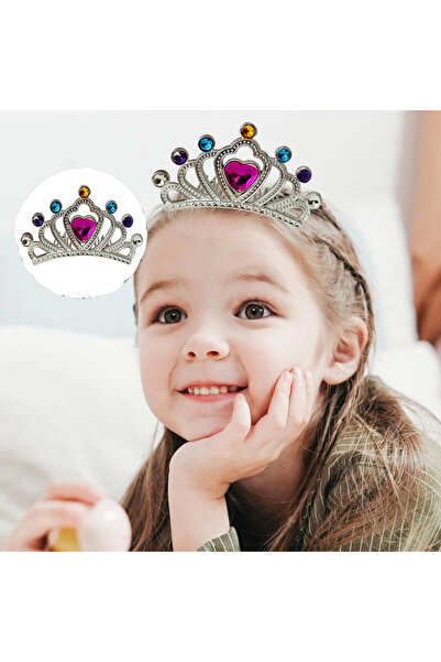 Lisinya Silver Color Scalloped Model Princess Queen Crown 1 No 12X7 cm - Tygoo