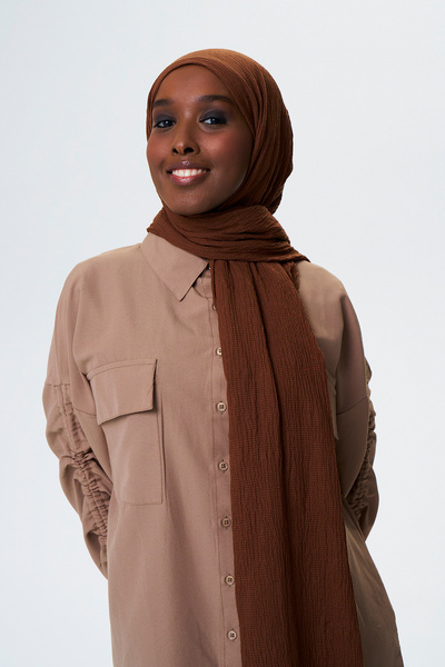 axy Soft Textured Seasonal Solid Color Women's Shawl - Comfortable Cotton Fabric