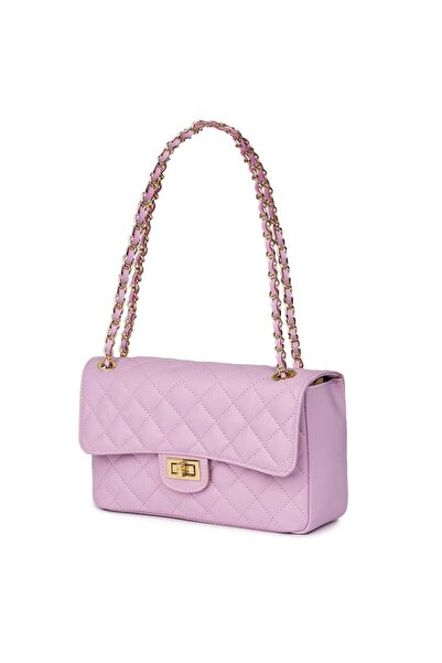 myOwn Angela quilted leather purse, lilac