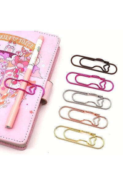 GlassySKY 10 Pieces Heart Shaped Paper Clips Paper Clips Paper Buckle