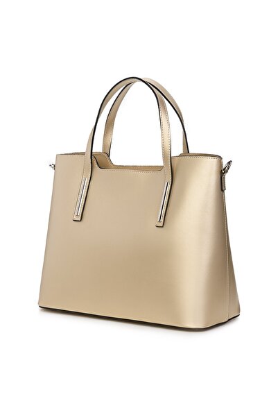 myOwn Γυναικεία χρυσή δερμάτινη τσάντα Ligia