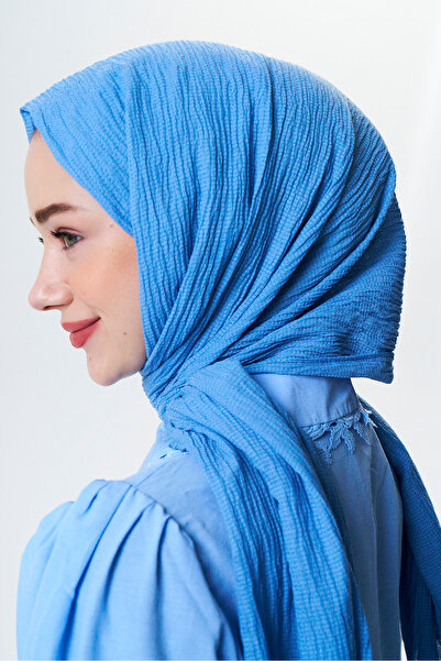 axy Soft Textured Seasonal Solid Color Women's Shawl - Comfortable Cotton Fabric