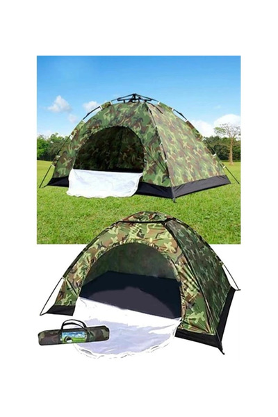 Genel Markalar 4 Kişilik Kamuflaj Desenli Kolay Kurulumlu Kamp Çadırı - Lisinya