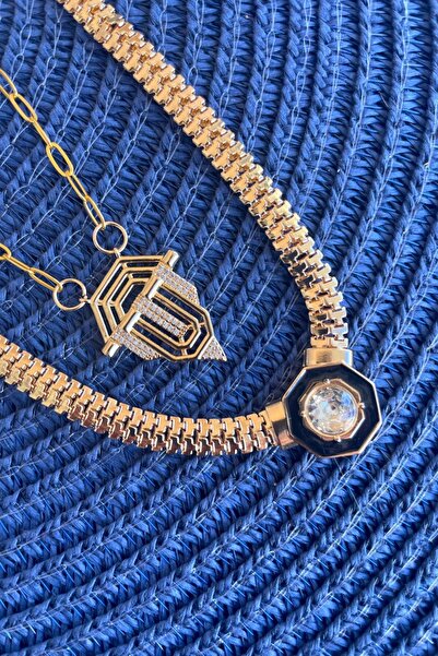 Lisinya قلادة من الفولاذ المقاوم للصدأ مكونة من قطعتين - موديل من ليسينا تيغو...