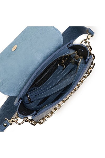 myOwn Poșetă de damă din piele naturală Donna albastră