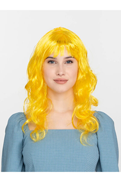 Lisinya Κίτρινο Χρώμα Μακριά Κυματιστή Περούκα για Πάρτι - TYGOO