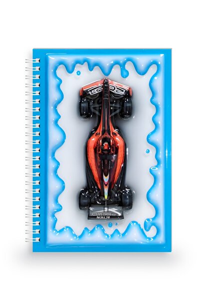 OMATEK SMART TECHNOLOGIES Yarış Arabası 3 Boyutlu Spiralli Defter