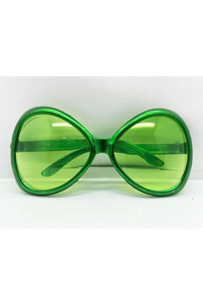 Lisinya Green Color Green Pine Nostalgia 80's 90's Party Glasses 7X16 cm - Tygoo