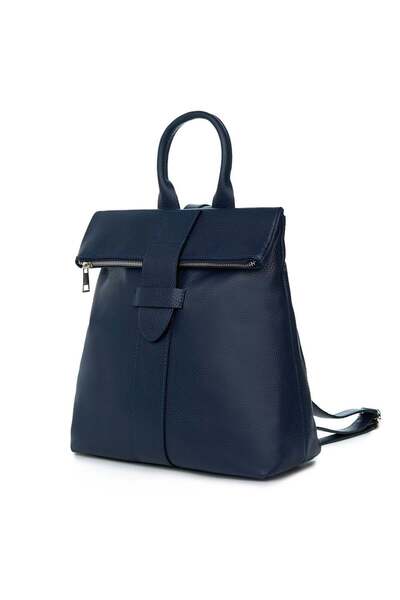 myOwn Rucsac Ricardo din piele naturală bleumarin