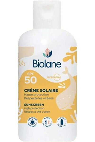 Biolane كريم واقي من الشمس بعامل حماية ٥٠ P++++ للأطفال من عمر ٠+ سنوات | حماية عالية من الشمس | مصمم خصيصًا لبشرة طفلك