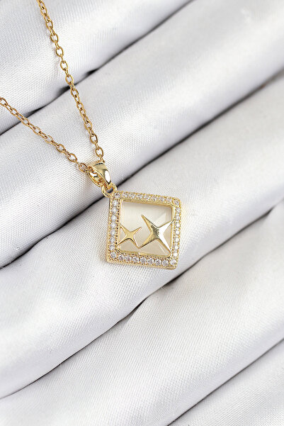 Lisinya 316L Steel Zircon Stone Star Model Gold Color Women's Necklace - Tygoo