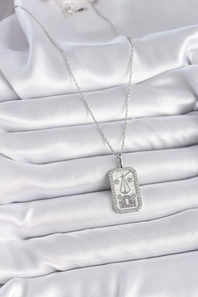 Lisinya قلادة نسائية من الفولاذ 316L بلون فضي مع حجر الزركون -