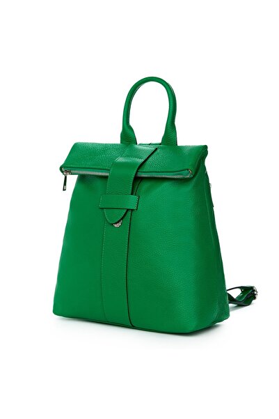 myOwn Rucsac Ricardo verde din piele naturală