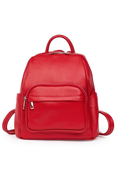 myOwn Vicenzo red genuine leather backpack