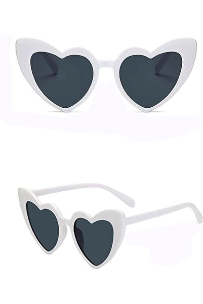 Lisinya White Color Heart Bridal Wedding Glasses 15X5 cm - Tygoo