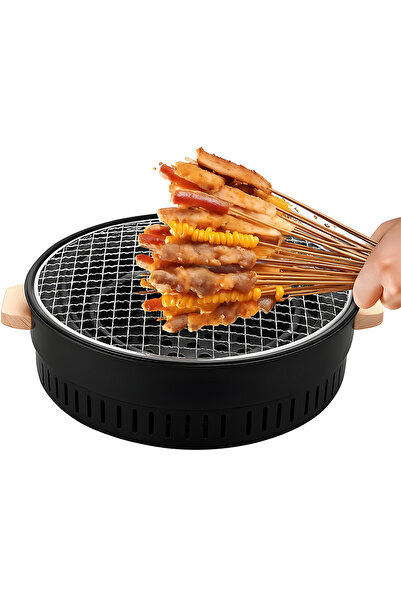 Cady One Mini 31cm Stainless Steel Non-Stick Charcoal Grill Detachable Inner ...