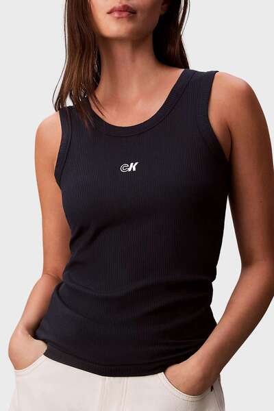 Calvin Klein A- Modal Rib Tank (essential) Antrasit Kadın Tişört