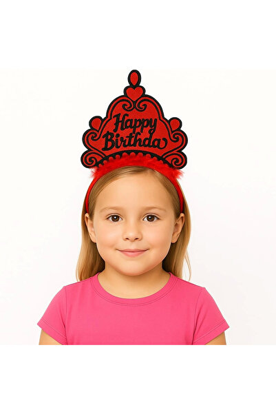 Lisinya Red Happy Birthday Princess Crown – Birthday Crown Accessory - Tygoo