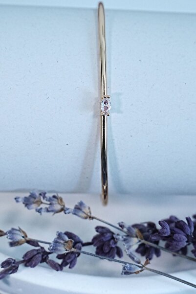 Lisinya Gold Color Handcuff Model Zircon Stone Steel Bracelet Quality Tygoo