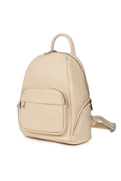 myOwn Rucsac Enzo din piele naturală crem