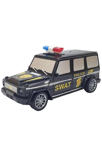 Lisinya Remote Control Mercedes Police Jeep 1:20 Scale 18 cm Black - 13578-88...