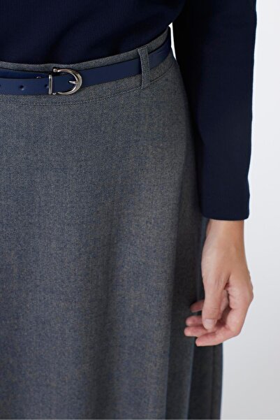 Zühre Kemerli A Kesim İndigo Etek ETK-0158