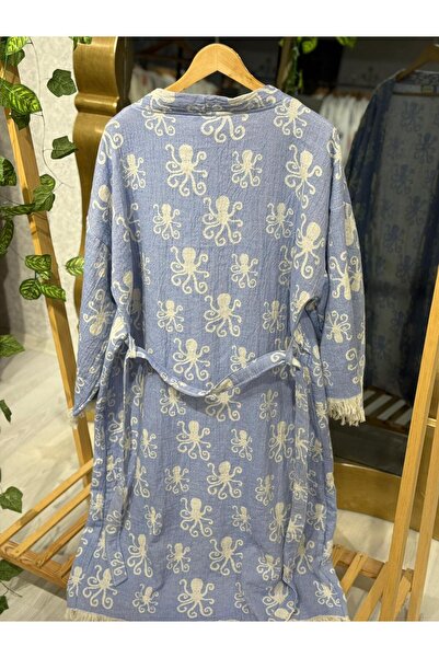 Befera Design Kimono de muselină 100% bumbac cu model de caracatiță halat de baie caftan