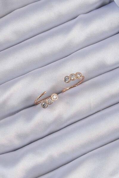 Lisinya أقراط شوبينغ بحجر الزركون الوردي اللون -