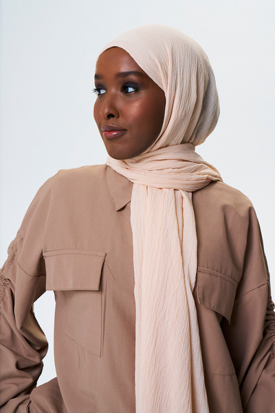 axy Soft Textured Seasonal Solid Color Women's Shawl - Comfortable Cotton Fabric