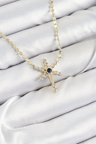 doremodam قلادة نسائية من النحاس الأصفر مرصعة بحجر الزركون موديل Pole Star - ...