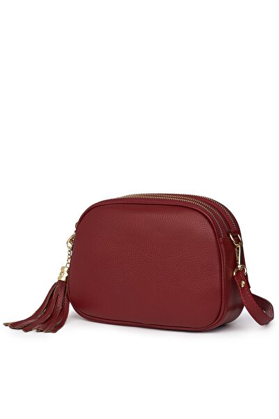 myOwn Poșetă din piele cu trei compartimente Felicia, verde închis