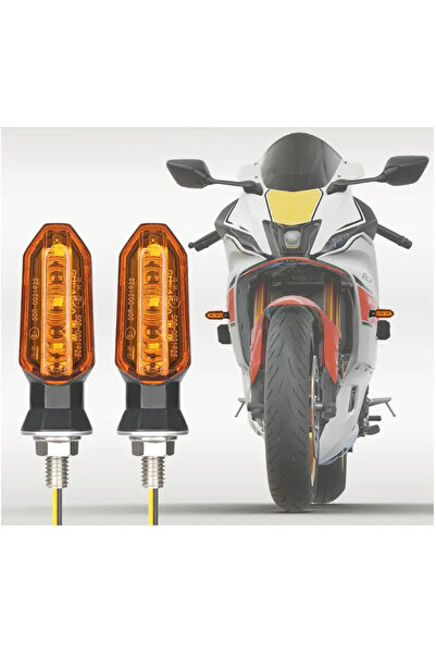 Choice1 قطعتان - مصابيح إشارة انعطاف LED صغيرة للدراجات النارية بلون كهرماني ...