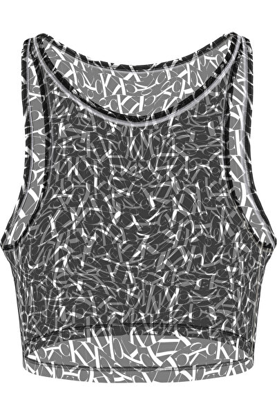 Calvin Klein TANK-MESH-PRINT Kadın Siyah Tank
