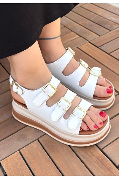 Lokiboo Jatay White Skin Sandals - Lisinya
