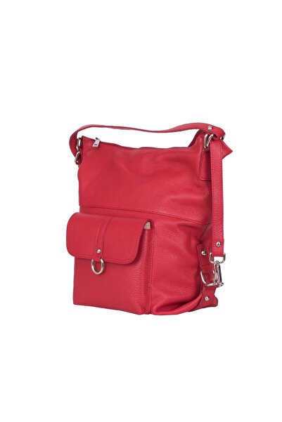 myOwn Monty red leather backpack bag
