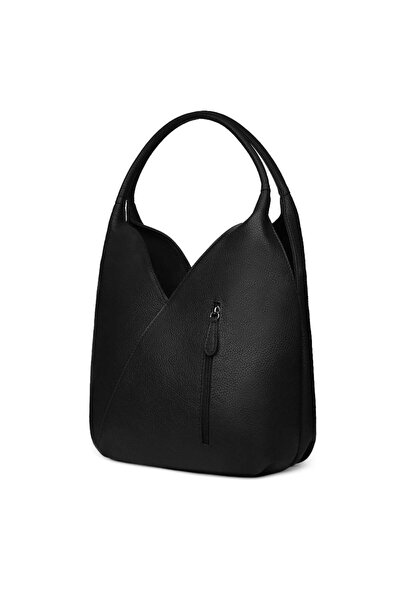 myOwn Geantă Lorena neagră din piele naturală